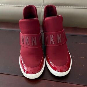 DKNY Burgundy High-Top Sneakers